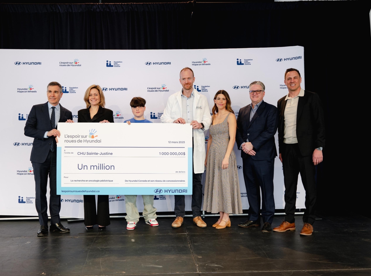 Hope on wheels: Hyundai Canada donates $1m to CHU Sainte-Justine