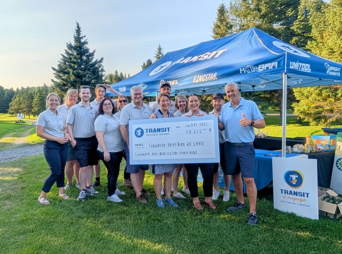 Transit donates $58,632 to the Hôtel-Dieu de Lévis foundation - Thanks to its 5 à 7 golf fundraising event